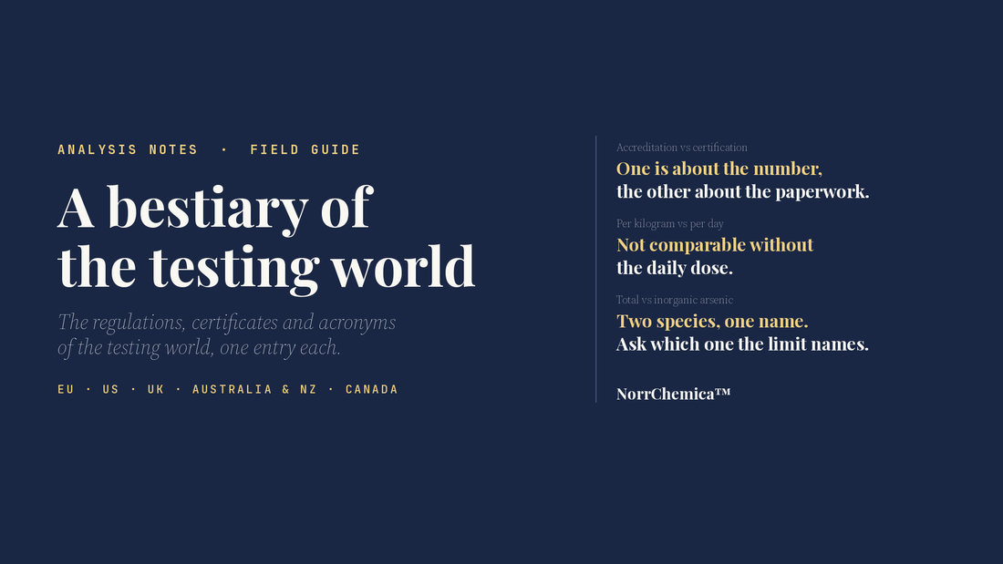A bestiary of the testing world: the regulations, certificates and acronyms, one by one