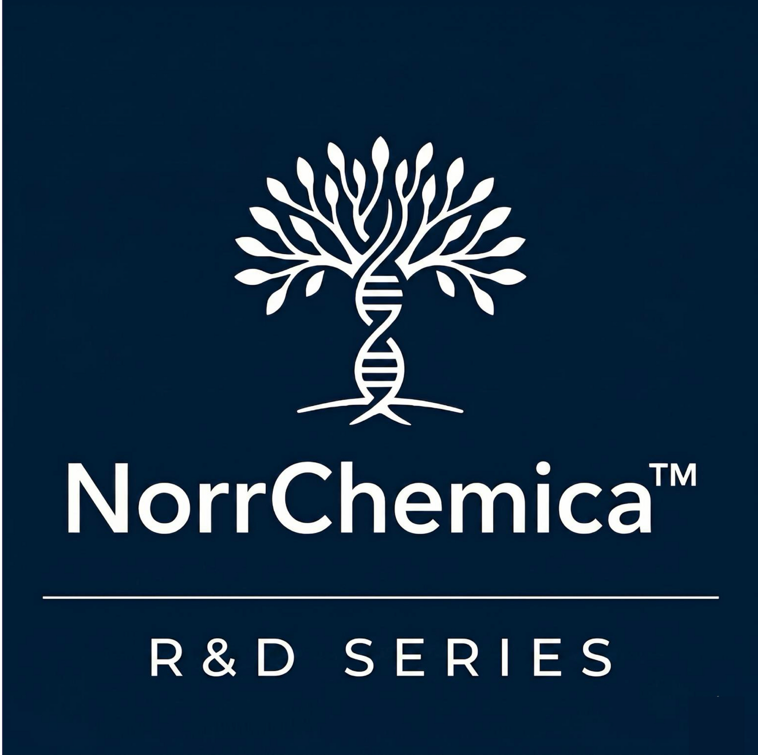 NorrChemica R&D Series collection — brand tile featuring the white NorrChemica tree logo and "R&D SERIES" label on dark navy.
