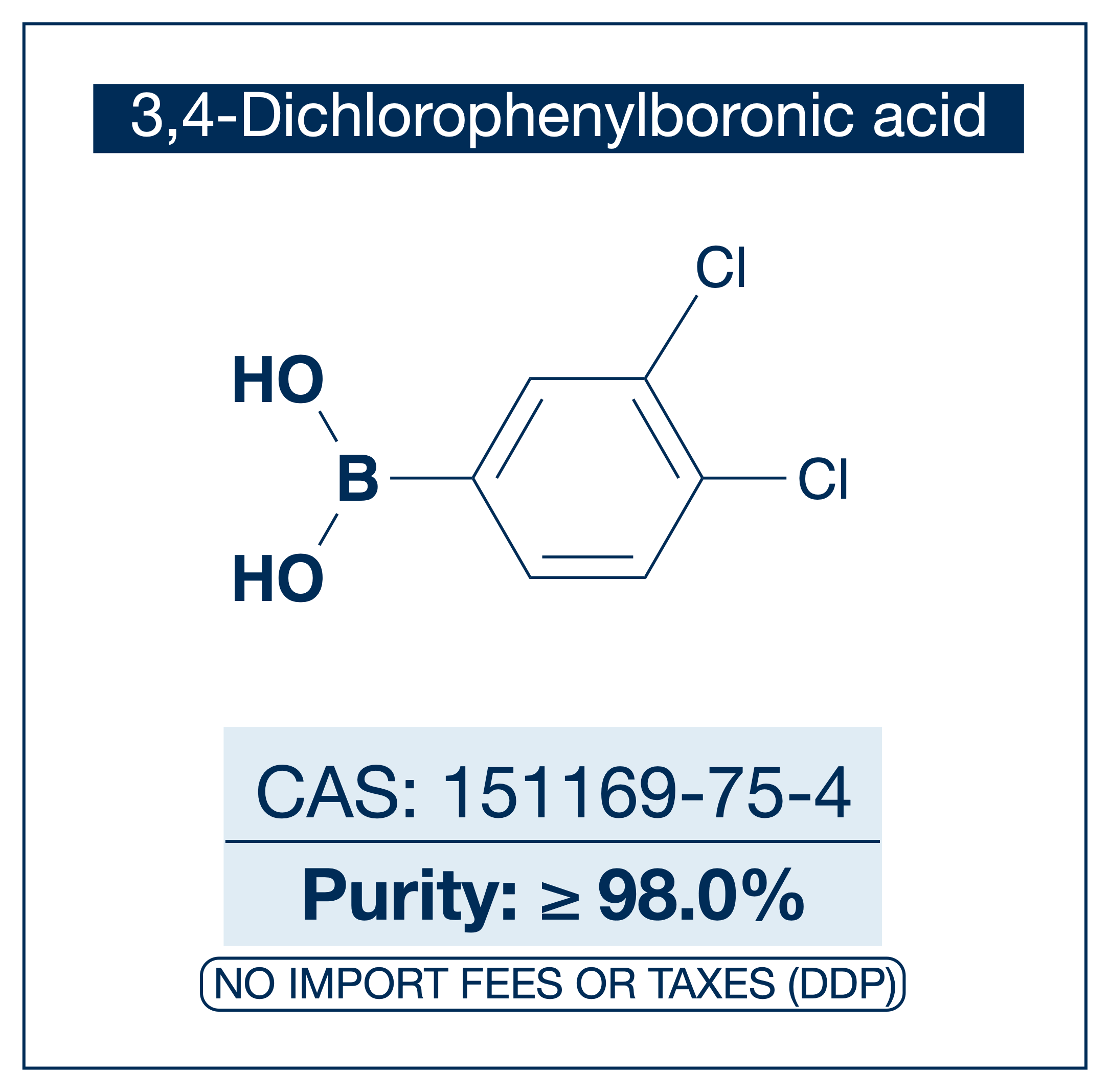 3,4-Dichlorophenylboronic Acid | CAS 151169-75-4 | Purity: ≥98% ...