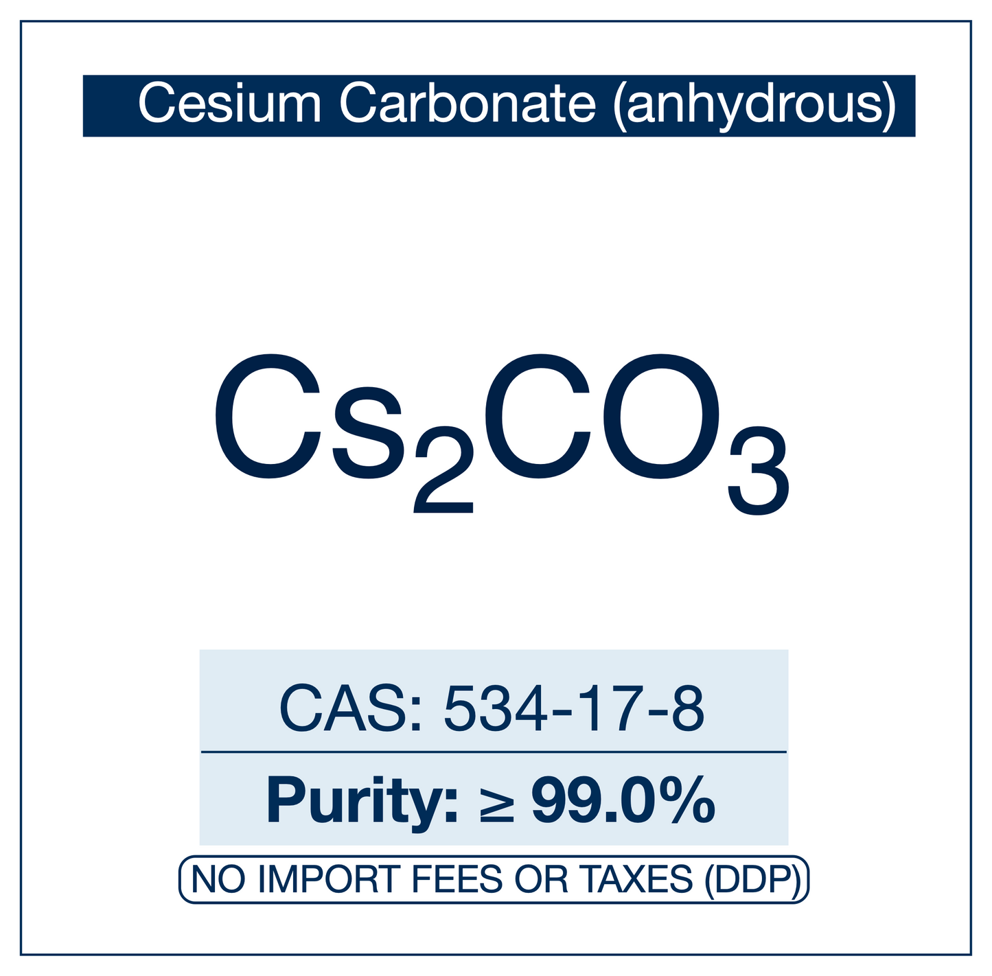 Cesium Carbonate (Powder) | CAS 534-17-8 | Purity: ≥99%