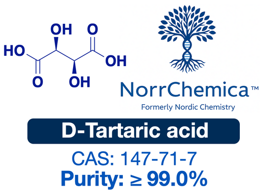 D-Tartaric Acid | CAS 147-71-7 | Ultra-High Purity ≥ 99.0% (HPLC)