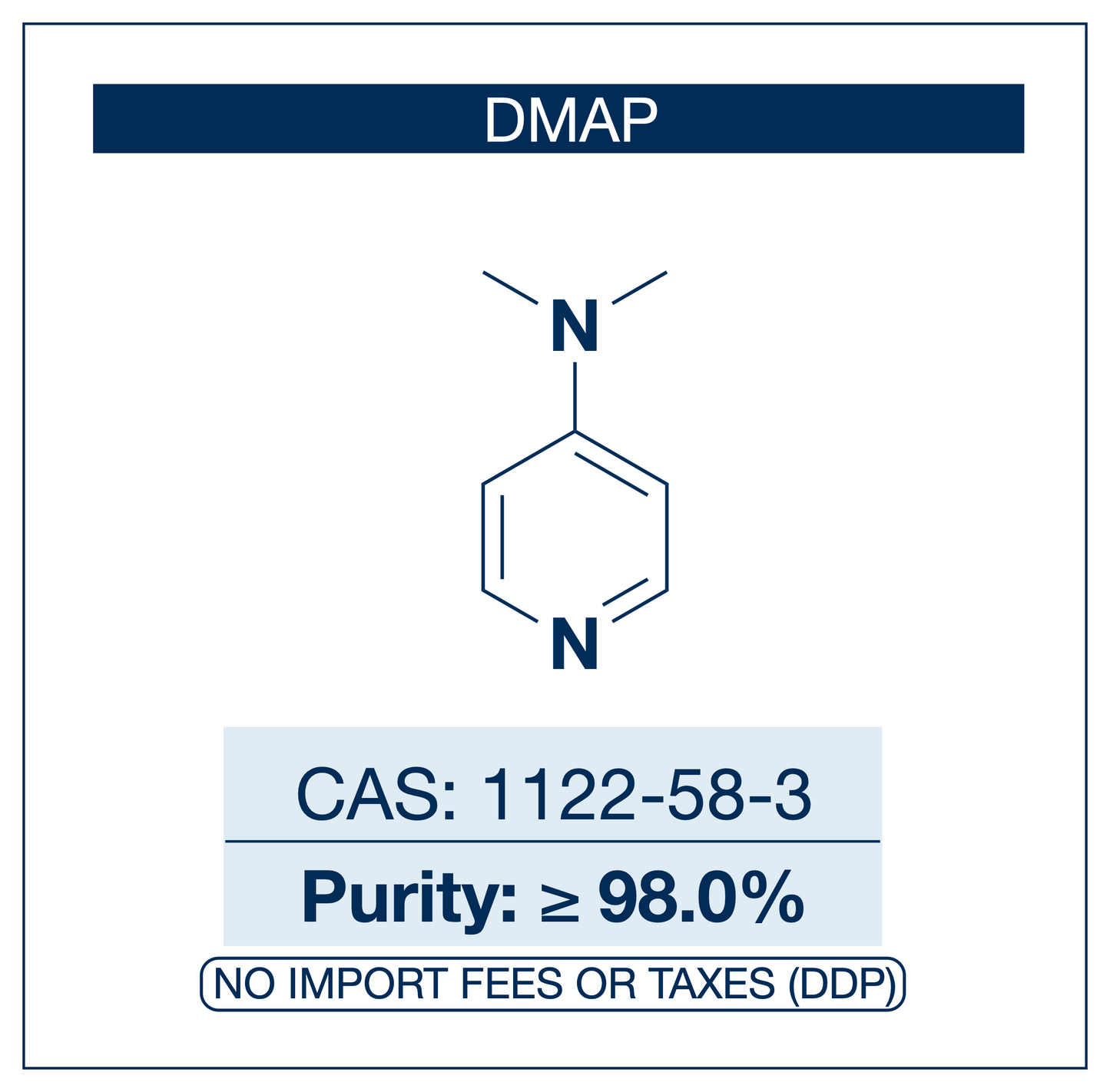 4-Dimethylaminopyridine (DMAP) | CAS 1122-58-3 | Ultra-High Purity ≥99% | Acylation Catalyst | EU Seller