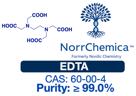 EDTA (Ethylenediaminetetraacetic Acid) | CAS 60-00-4 | High-Purity ≥ 99 % ACS Grade | Chelating & Buffer Agent | NorrChemica™ EU Seller