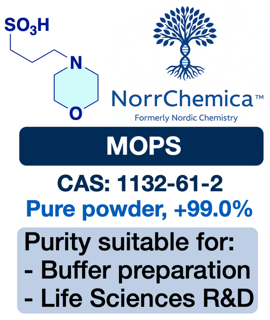 MOPS (Powder) | CAS 1132-61-2 | High-Purity ≥ 99.0%, 3rd-Party Tested | Biological & Electrophoresis Buffer