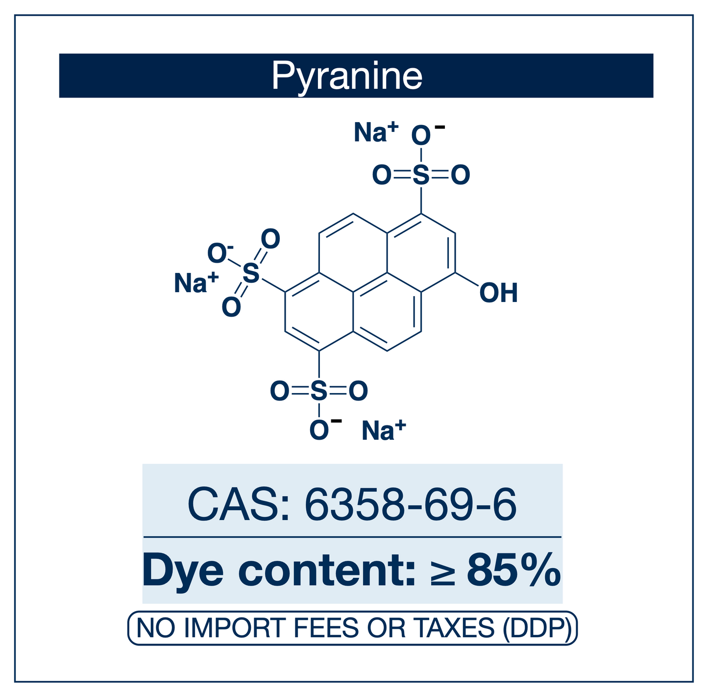 Pyranine (powder) | CAS 6358-69-6 | Dye Content ≥ 85% (Research Grade, 3rd-Party Tested) | Fluorescent pH Indicator Dye