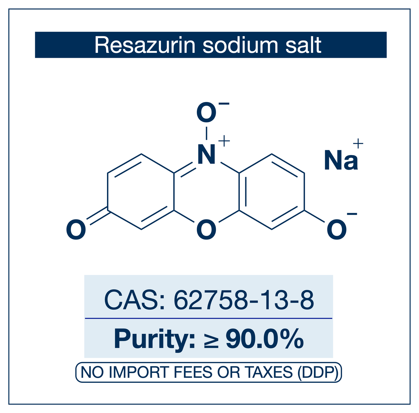 Resazurin sodium salt (powder) | CAS 62758-13-8 | Purity: ≥90.0% | Fluorescent Redox Probe