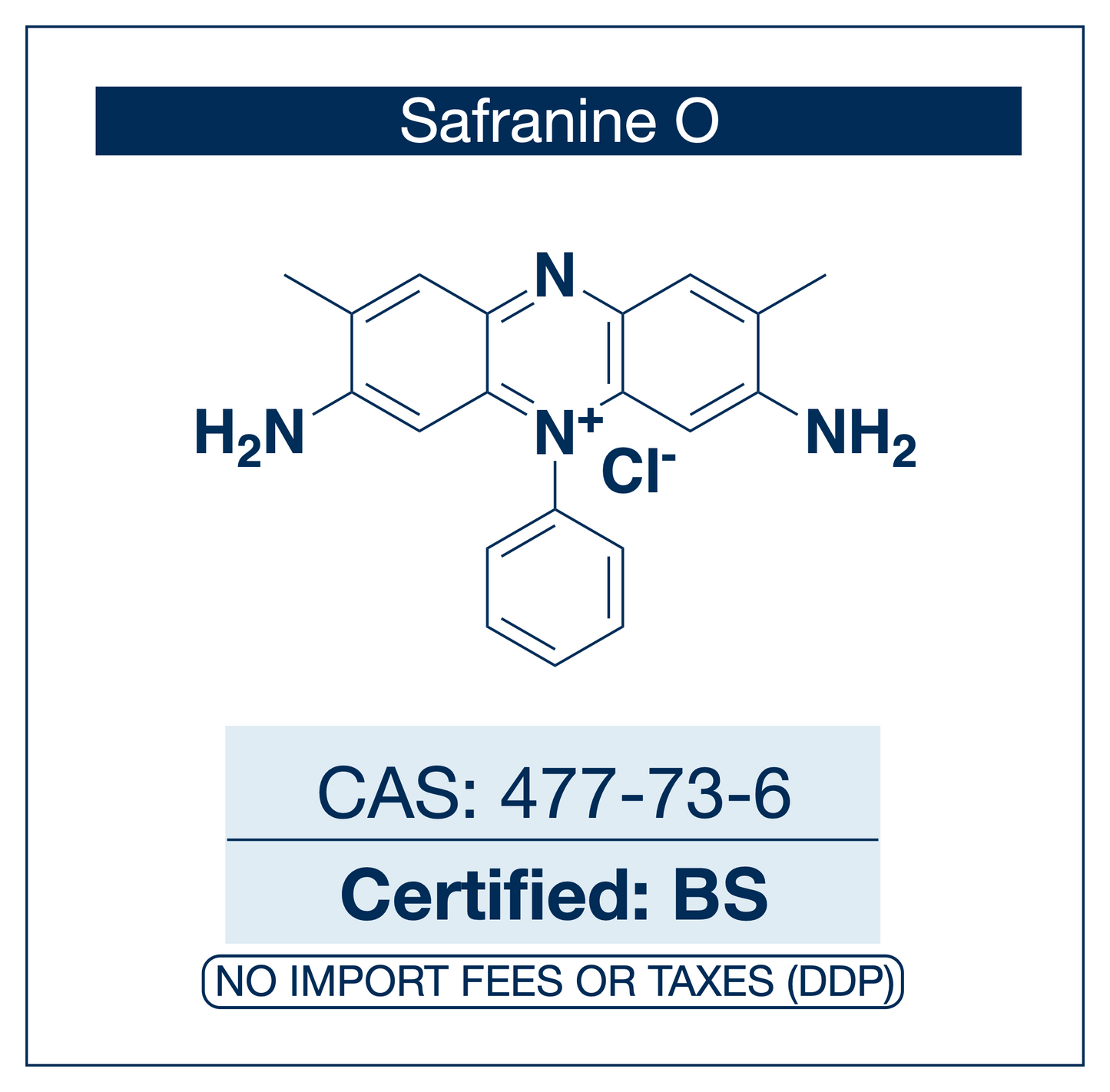 Safranine O (Basic Red 2) | 477-73-6 | High-Purity Powder Dye content >85.0% 3rd-Party Tested | Gram Stain Dye