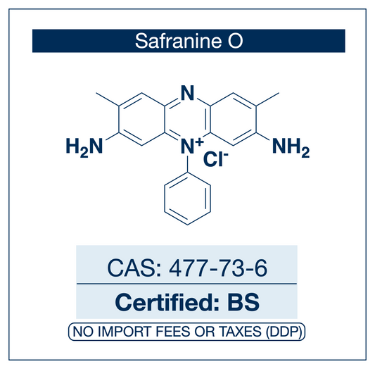 Safranine O (Basic Red 2) | 477-73-6 | High-Purity Powder Dye content >85.0% 3rd-Party Tested | Gram Stain Dye