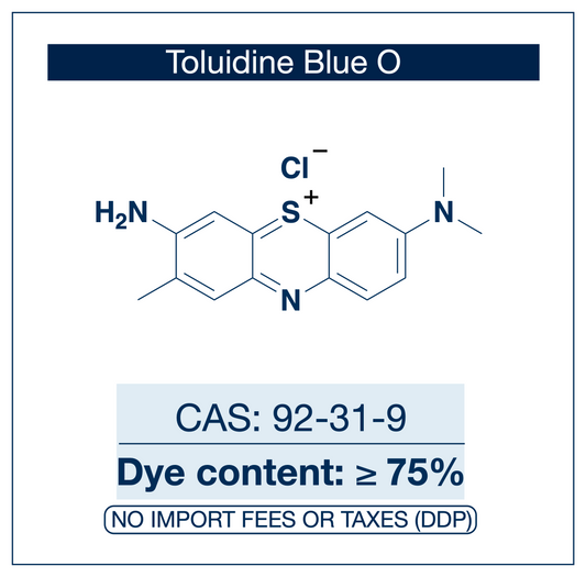 Toluidine Blue O Powder | CAS 92-31-9 | Research Grade ≥ 75.0% Dye Content (3rd-Party tested) | Metachromatic Histology Stain | EU Seller